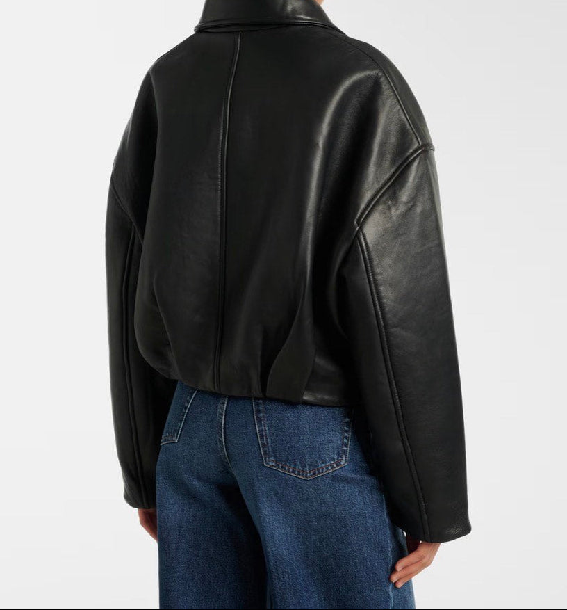 Rotate Leather Bomber Jacket