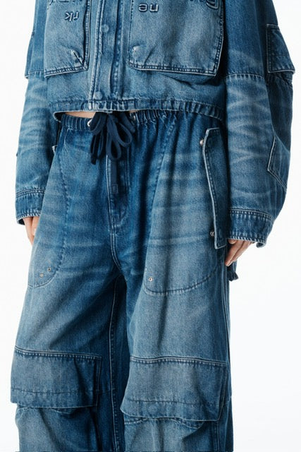 Alexander Wang Low Rise Oversized Cargo Jeans